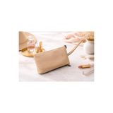 Kadın Bilek Askılı Clutch Çanta – Fermuarlı Küçük El Çantası Bej