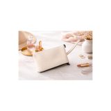 Kadın Bilek Askılı Clutch Çanta – Fermuarlı Küçük El Çantası Krem