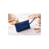 Kadın Bilek Askılı Clutch Çanta – Fermuarlı Küçük El Çantası Lacivert