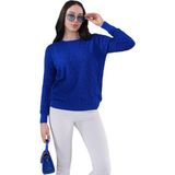Kadın Bisiklet Yaka Büzgülü Kazak 12833 BGL-ST04228 - M - L - Saks