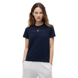 Kadın Bisiklet Yaka Kısa Kollu Regular Fit Lacivert T-Shirt DW0DW22789-C1G