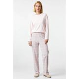Kadın Bisiklet Yaka Standart Kol Regular Kalıp Ekose Desen Pijama Takımı Spor