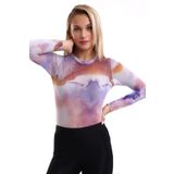 Kadın Bisiklet Yaka Uzun Kollu Altı Çıt Çıtlı Tül Body 7002-461-0002 Renkli 40