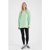Kadın Bisiklet Yaka Yanı Yırtmaçlı Regular Fit 3 İplik Sweatshirt - Ada Çayı ADA ÇAYI