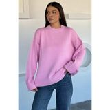 Kadın Bisklet Yaka Triko Kazak P-00018507 - Pembe - Standart