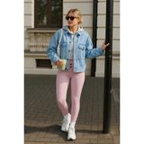 Kadın Bol Cep Oversize Kapşonlu B.mavi Kot Ceket - XL