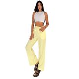 Kadın Bol Kesim Yazlık Pantolon – Sky Drift, sarı, m
