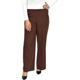 Kadın Bol Paça Beli Lastikli Kumaş Pantolon BGL-ST04322 KAHVE 38