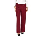 Kadın Bol Paça Beli Lastikli Kumaş Pantolon BGL-ST04322 KİREMİT 48
