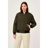 Kadın Bomber Mont Ceket – Fermuarlı, Kapitone İçi Astarlı, Su İtici Kumaş, Regular Fit, Yandan Cepli, Günlük Bahar & Kış Şık Rahat Stil