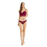 Kadın Bordo Dolgulu Destekli Balenli Bralet Takım, Karışık, 85, 48888889990181