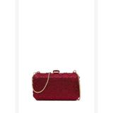 Kadın Bordo Uzun Zincir Askılı Taşlı Mini Portföy Abiye Çanta 26PBD2739TS