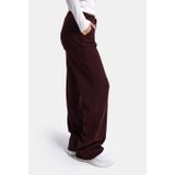 Kadın Bordo w6-35 Flare Fit İnce Fitilli Esnek Velvet Kadife Kumaş Pantolon