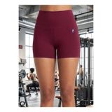 Kadın Bordo Yüksek Bel Toparlayıcı Spor Şort Fit Kesim Yoga ve Fitness Şortu SRTHBRD