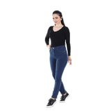 Kadın Boru Paça Likralı Kot Pantolon (Koyu Mavi) (Koyu Mavi / 50)