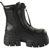 Kadın Bot 1622350 Buffalo Gospher Zıp Boot - Vegan Nappa - Black - Siyah