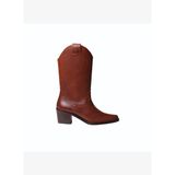 Kadın Bot UBEDA Toni Pons LEATHER COWBOY ANKLE BOOTS WITH HEEL