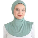 Kadın Boyunluklu Hijab Tesettür Pratik Spor Bone - Açık Yeşil - Standart
