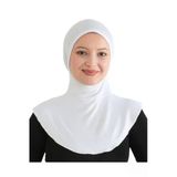 Kadın Boyunluklu Hijab Tesettür Pratik Spor Bone Beyaz