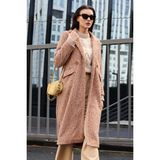 Kadın Buklet Oversize Kaban Taba - 38