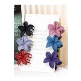 Kadın Büyük 9 CmLotus Pastel Tonlar 6'Lı Set, Kadın Çocuk Mandal Toka, Lastik Toka Seti, Toka, Kız Çocuk Toka, Kadife Toka