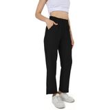 Kadın Büyük Beden Keten Siyah Pantolon Npl - 3XL