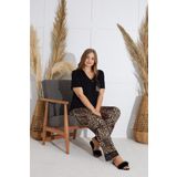 Kadın Büyük Beden Kısa Kol Siyah Pijama Takım C6T5N841 SİYAH 2 XL