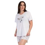 Kadın Büyük Beden Kısa Kol Şortlu Pijama Takım, 312065