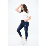 Kadın Büyük Beden Lacivert Jean Pantolon 6177-23