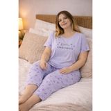 Kadın Büyük Beden Rahat Pijama Takımı – Yumuşak Dokulu, Konforlu Ev Giyimi