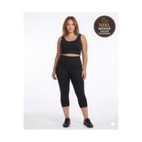 Kadın Büyük Beden Toparlayıcı Kapri Tayt Siyah Siyah 3XL