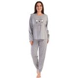 Kadın Büyük Beden Uzun Kol Pijama Takım, 304137