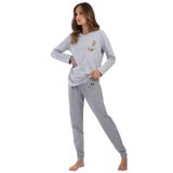 Kadın Büyük Beden Uzun Kol Pijama Takım, 403026