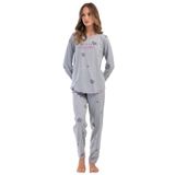Kadın Büyük Beden Uzun Kol Pijama Takım, 404066