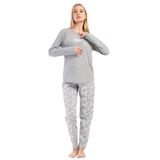 Kadın Büyük Beden Uzun Kol Pijama Takım, 405090