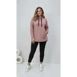 Kadın Büyük Beden Uzun Kollu Kapüşonlu Kanguru Cepli Sweatshirt 2016