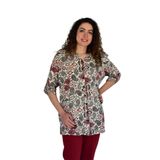 Kadın Büyük Beden Viskon Bluz BGL-ST04253 BEJ 3XL