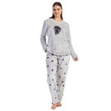 Kadın Büyük Beden Welsoft Uzun Kol Gri Pijama Takım C5T5N1O304 GRİ 1 XL