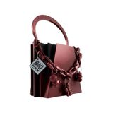 Kadın Çantası El Çantası, Kol Çantası 3D Çanta Gotik Tasarım Kadın El Çantası – Kol Çanta, Bordo, Zincir Detaylı, Modern Minimal Stil