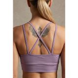 Kadın Çapraz Sırt İnce Askılı Pedli Toparlayıcı Sporcu Sütyeni Bralette