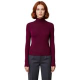 Kadın Casual Günlük Esnek Vücuda Oturan Balıkçı Yaka Uzun Kollu Örme Bluz Cool & Comfort Tarzıyla_Bordo-S