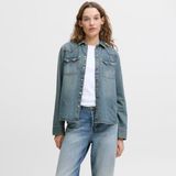 Kadin Cep Detayli Denim Gömlek - Jules - 01-Mavi