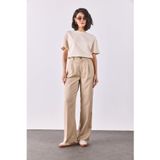 Kadın Chloe Wide Leg Palazzo Pantolon%100 Lyocell (Tencel™) - Bej BEJ