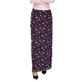 Kadın Çiçekli Lastikli Tül Krep Etek BGL-ST04229 BORDO 38