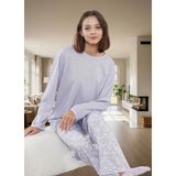 Kadın Çiçekli Pamuklu Pijama Takımı Rahat ve Şık Ev Giyim Seti Kullanım Profesyonel Görünüm
