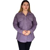 Kadın Çift Cepli Oduncu Gömlek 2273 BGL-ST03279 LİLA 40