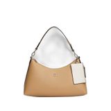 Kadın Çıkarılabilir Mini Cüzdanlı Fermuarlı Kısa Kulplu TH Monogram Logolu Bej Omuz Çantası AW0AW18720-RBL