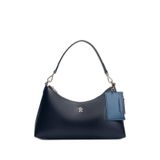 Kadın Çıkarılabilir Mini Cüzdanlı Fermuarlı Kısa Kulplu TH Monogram Logolu Lacivert Omuz Çantası AW0AW18720-DW6