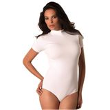 Kadın Çıtçıtlı Badi Balıkçı Yaka Kısa Kol - Anıt 4056 Beyaz XL