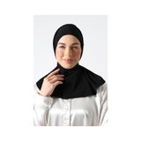 Kadın Çıtçıtlı Bağlamalı Tesettür Hazır Pratik Şal Siyah Siyah